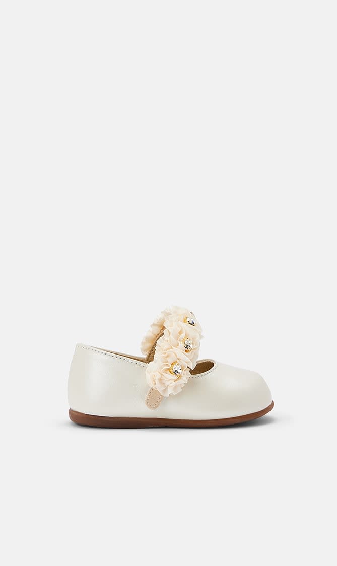 

Babywalker White Crystals Empellished Flowers for Girls | The Deal Outlet