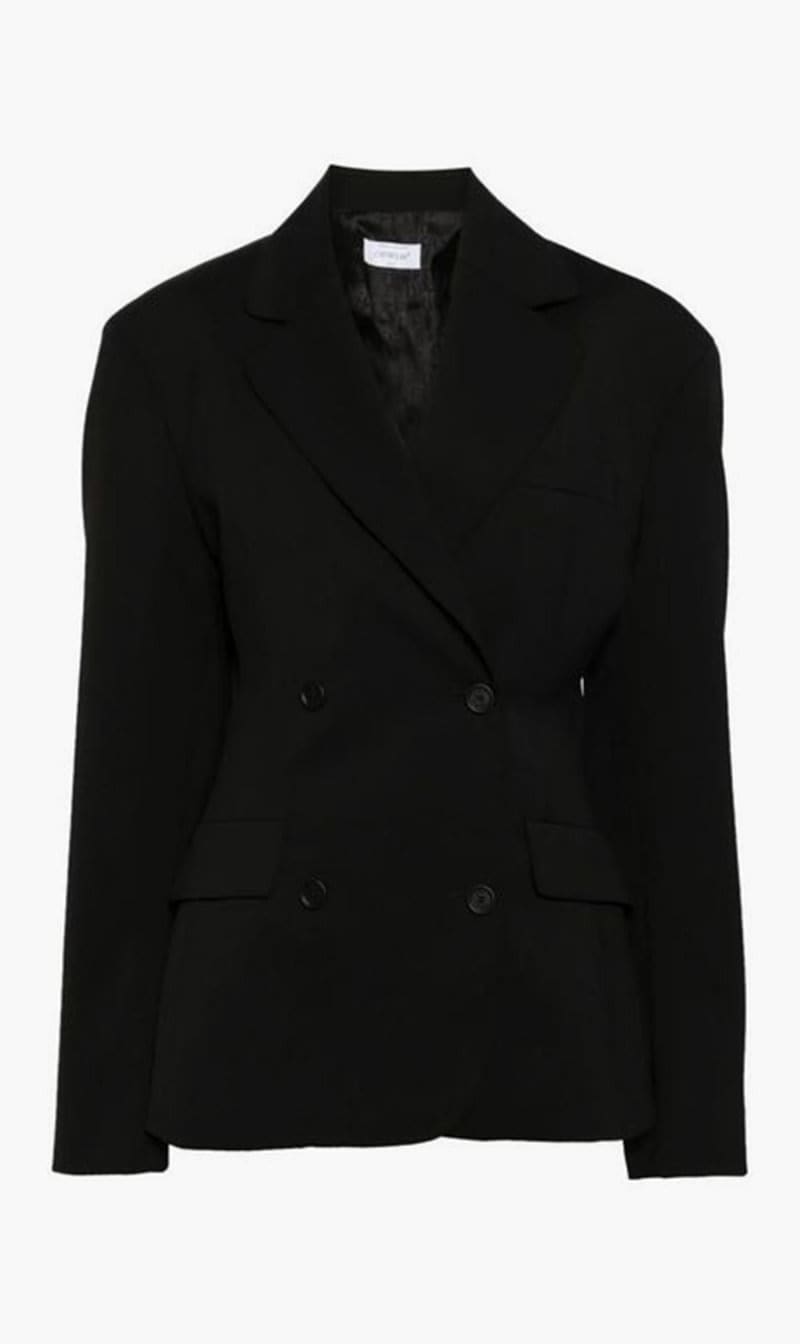 

Off-white Black Wo Blend Round Db Jacket Black Black for Women | The Deal Outlet
