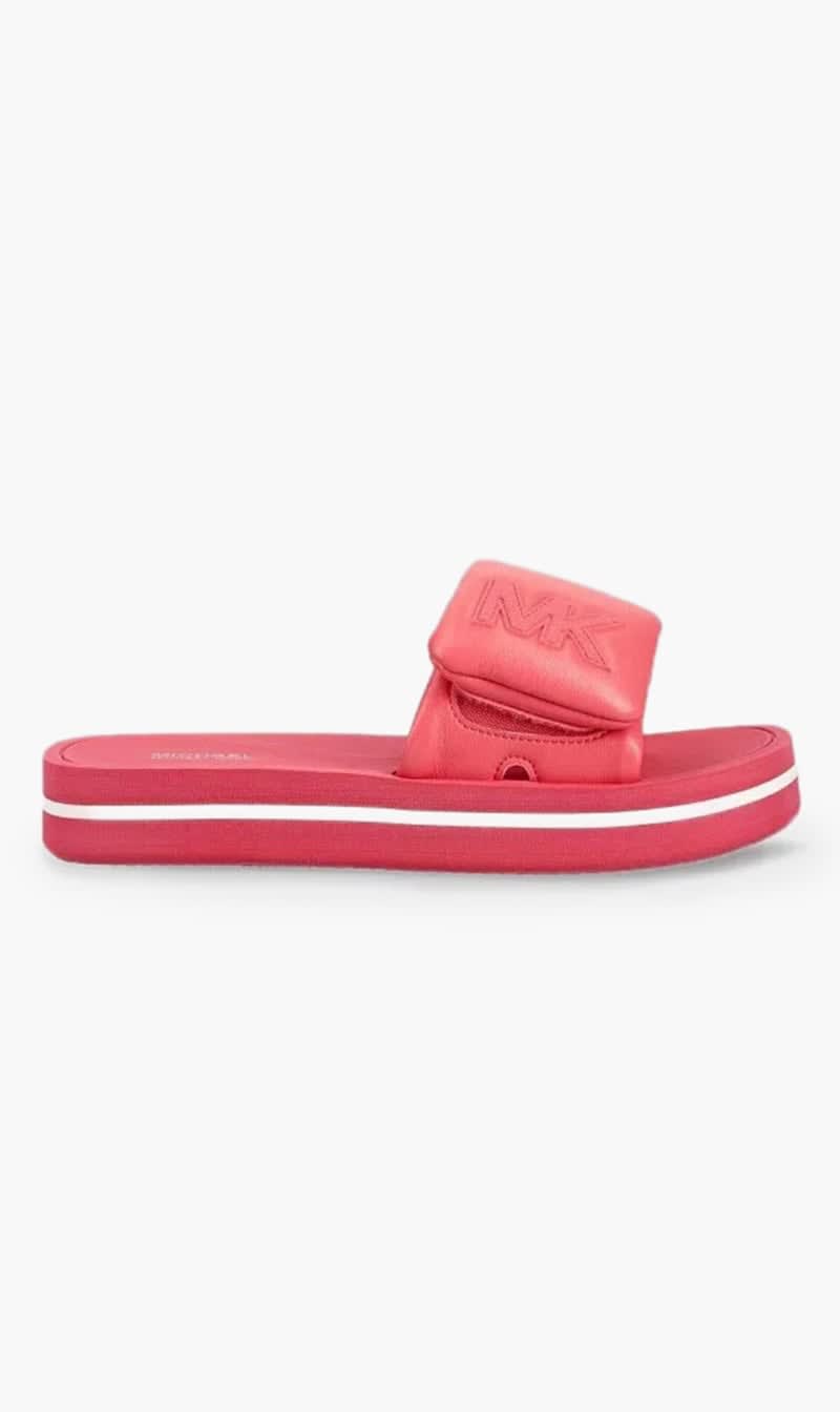 

Michael Kors Pink Mk Platform Slide for Women | The Deal Outlet