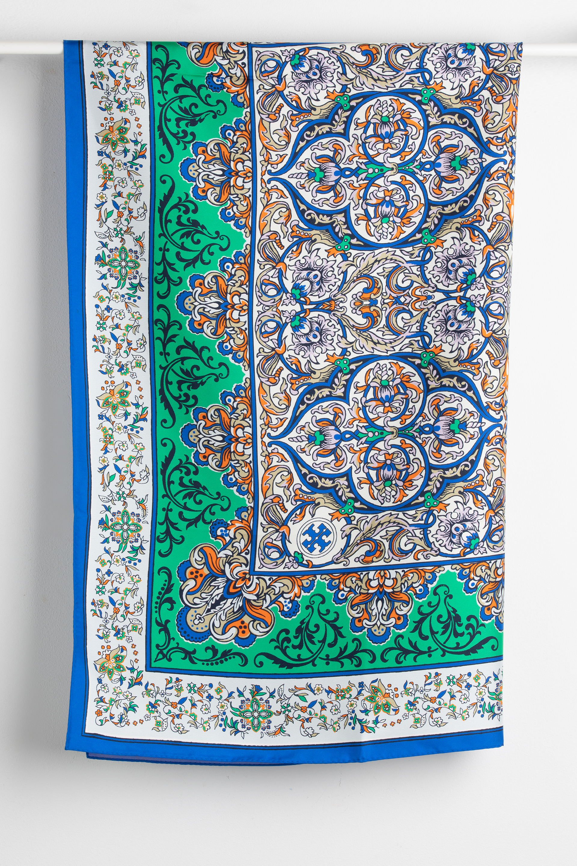 

TORY BURCH Grand Voyage Double-faced Silk Square Scarf
