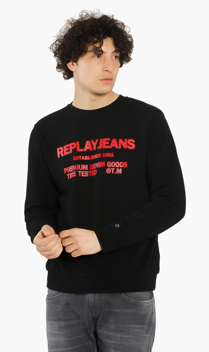 

Replay Premium Denim Print Sweatshirt