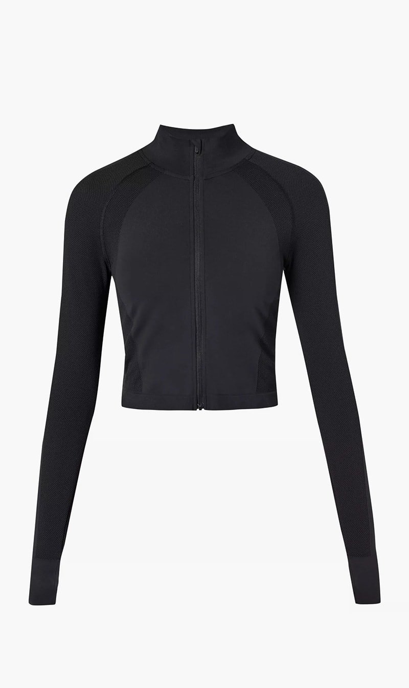 

Sweaty Betty Black Athlete Crop Seamless Workout for Women | The Deal Outlet