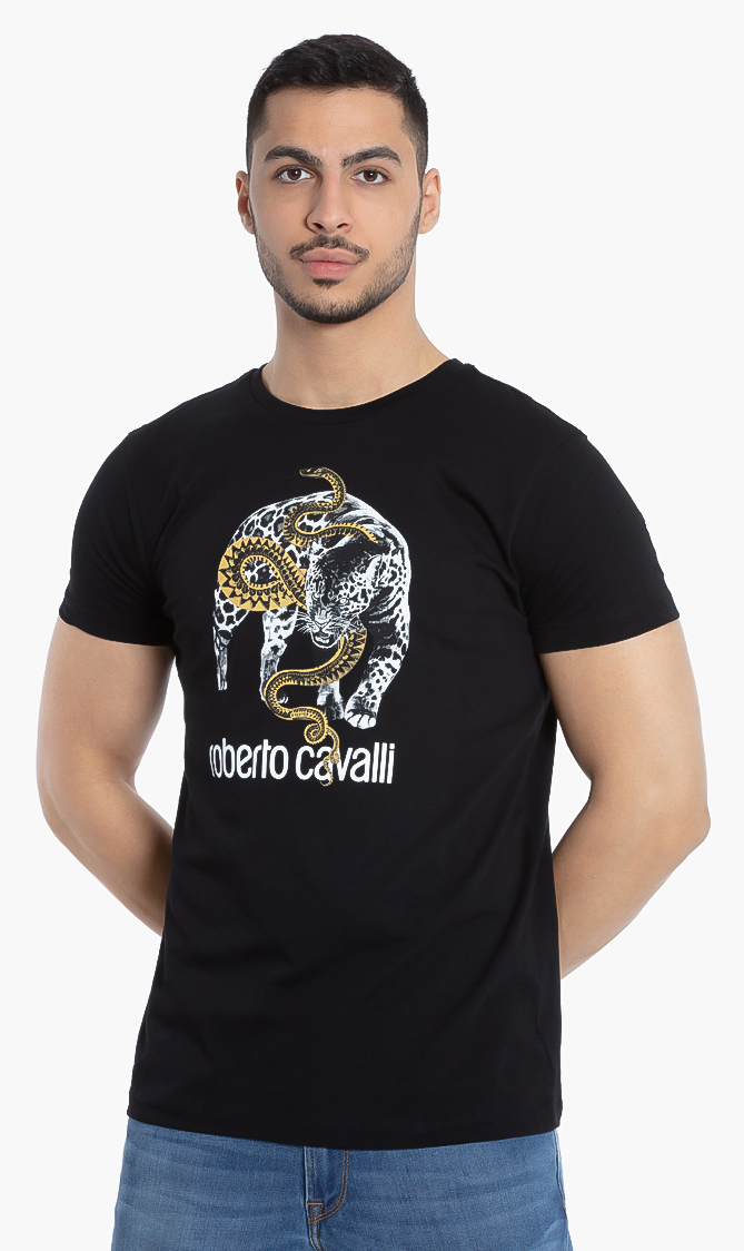 

Roberto Cavalli Leopard And Snake Print T-shirt