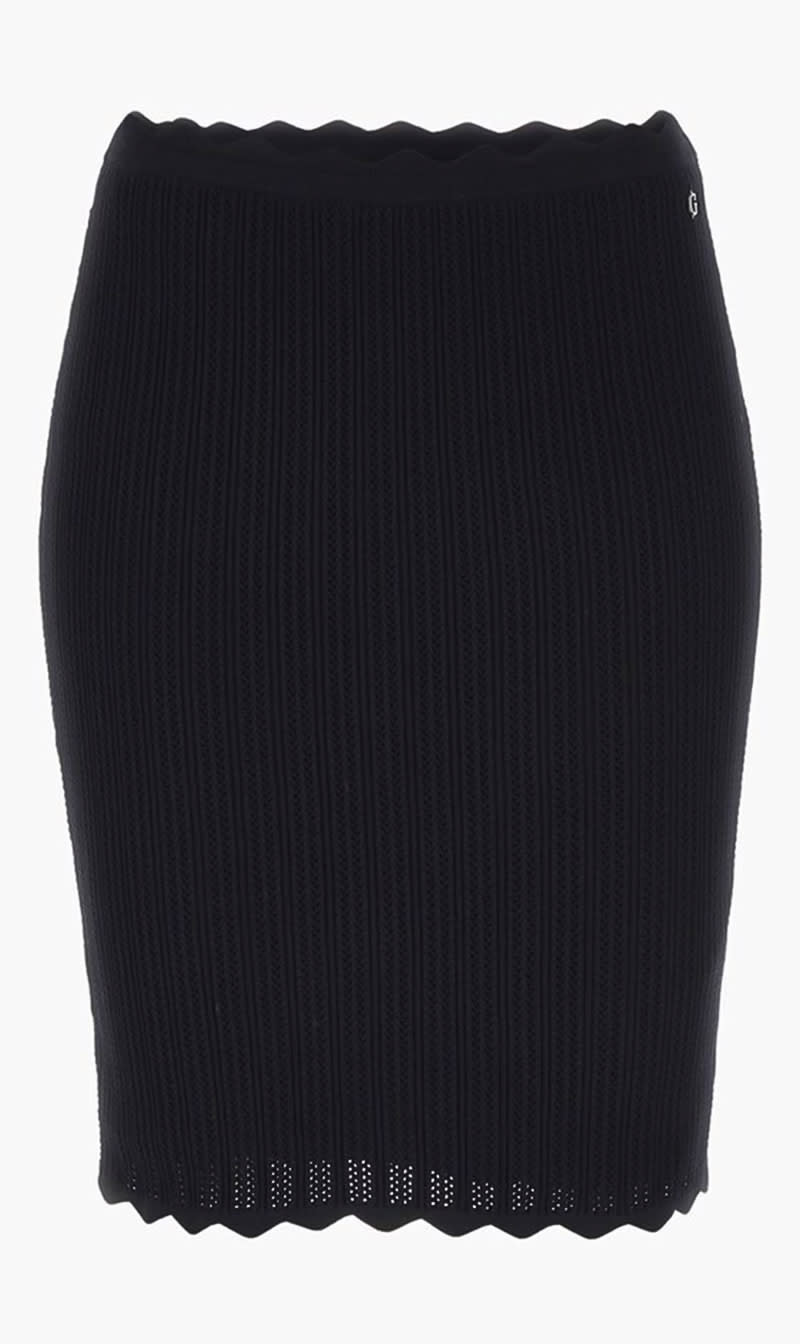 

Guess Black Pointelle Anjela Swtr Skirt for Women | The Deal Outlet