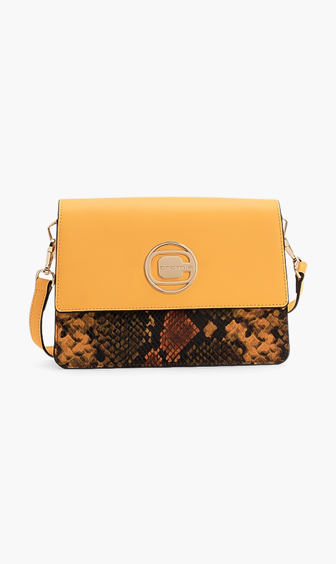 

Cromia Saran Snake Print Crossbody Bag