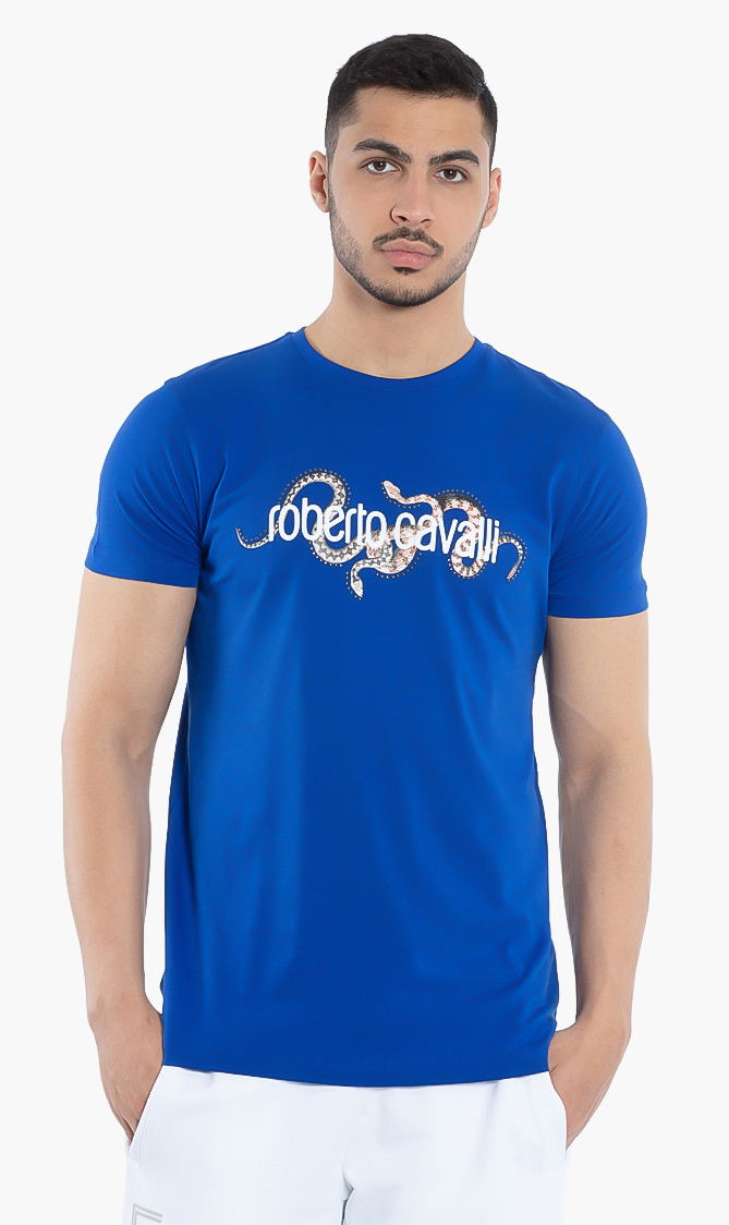 

Roberto Cavalli Logo Studs T-shirt