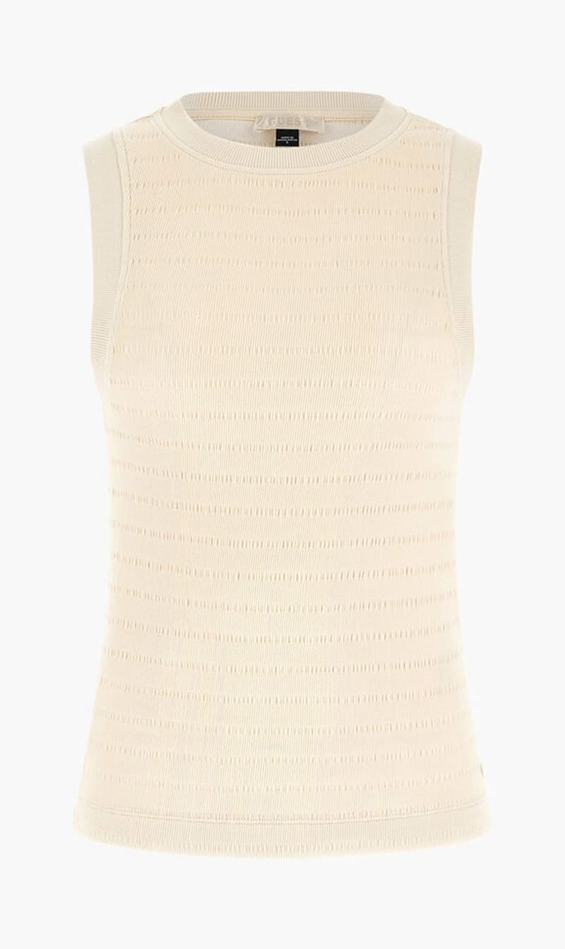 

Guess Brown Sl Denisa Striped Top for Women | The Deal Outlet