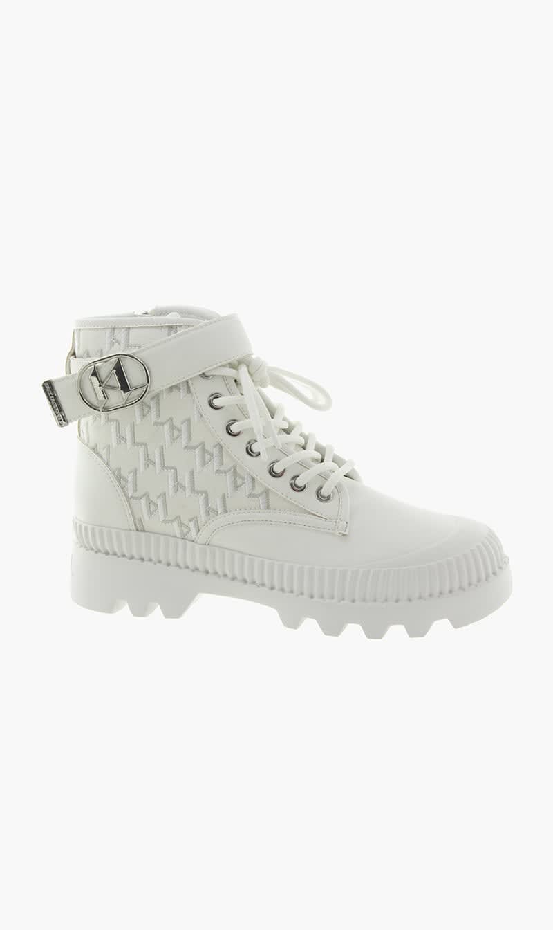 

Karl Lagerfeld White Ankle Boot for Women | The Deal Outlet