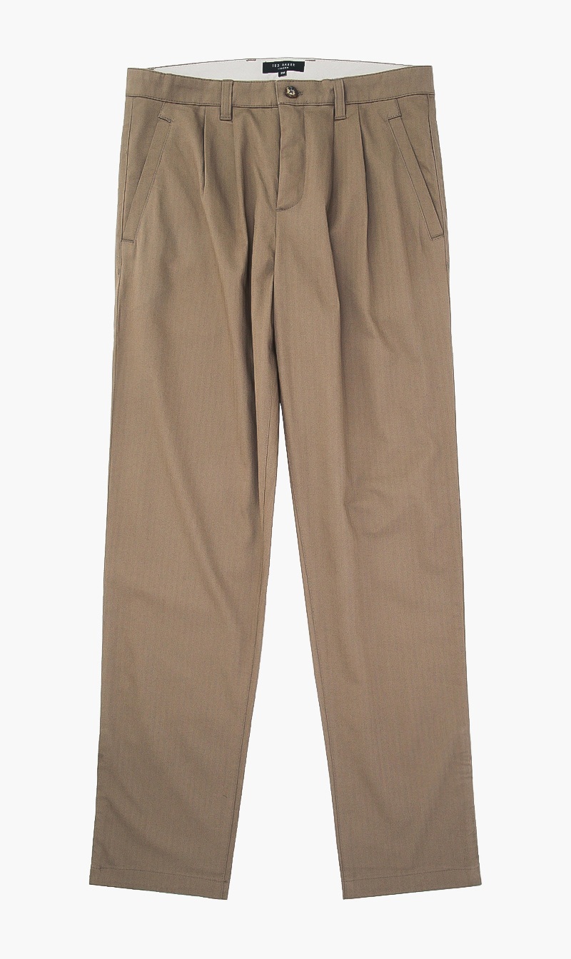 

Pleated Herringbone Trouser