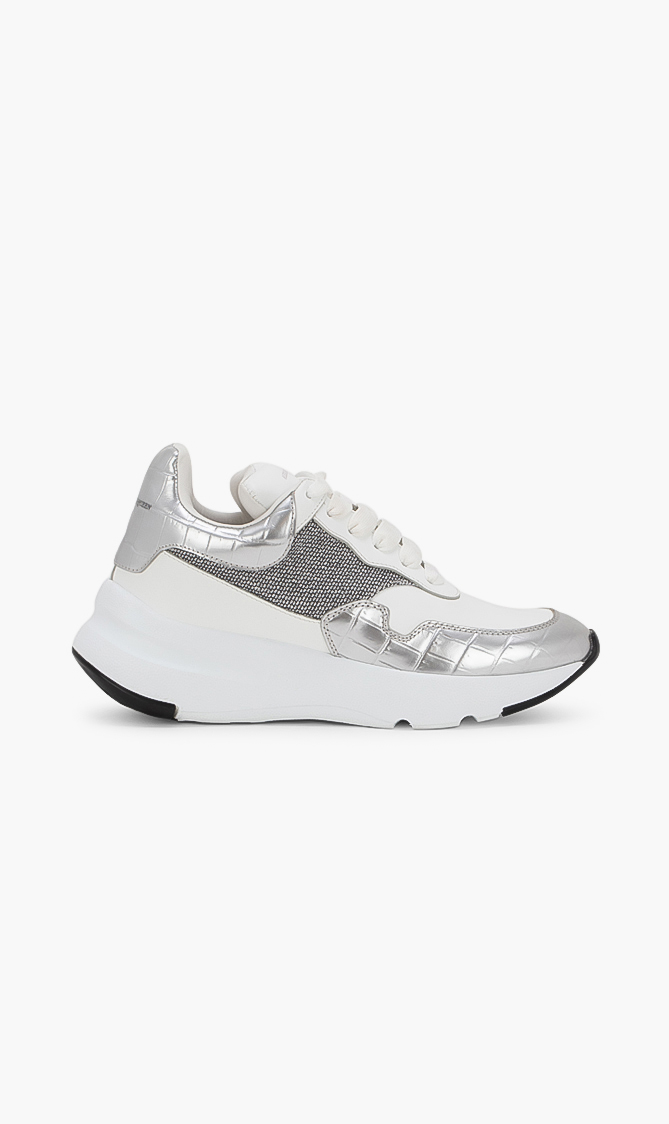 ALEXANDER MCQUEEN Metallic Wedge Sneakers