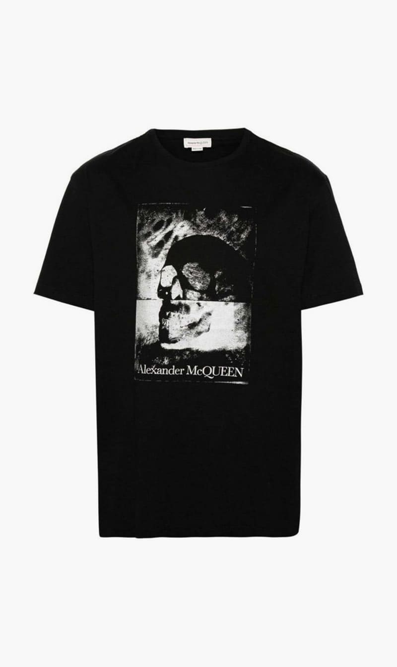 

Alexander Mcqueen Black Skull Print Cotton T Shirt for Men | The Deal Outlet