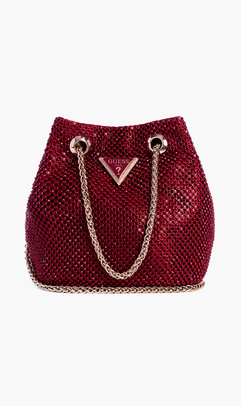 Guess Red Zalina Mesh Pouch for Women