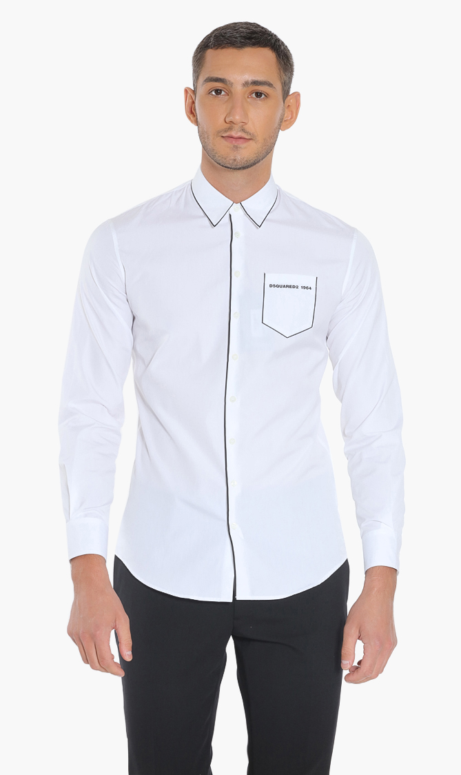 

Dsquared2 Logo Pocket Long Sleeves Shirt