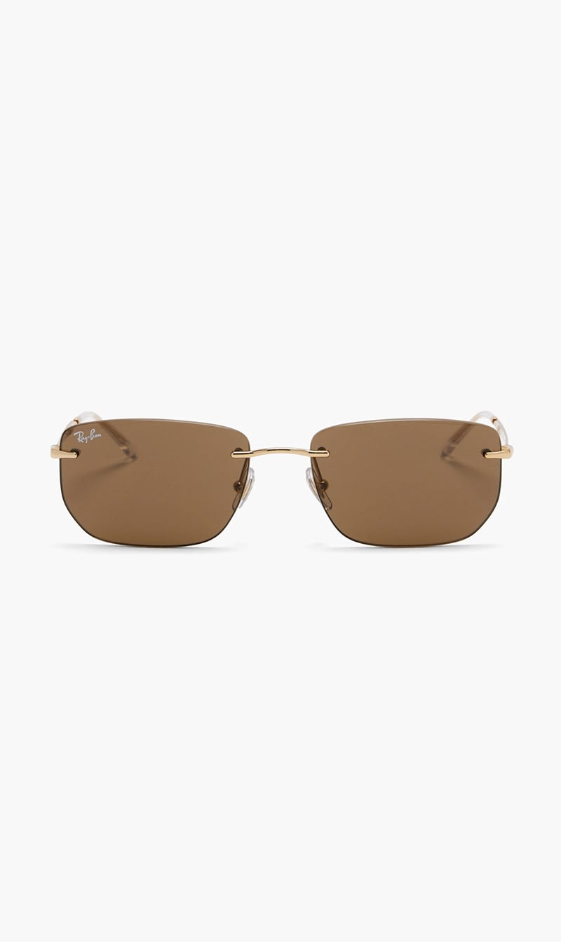 Ray-ban Brown Rectangular Sunglasses