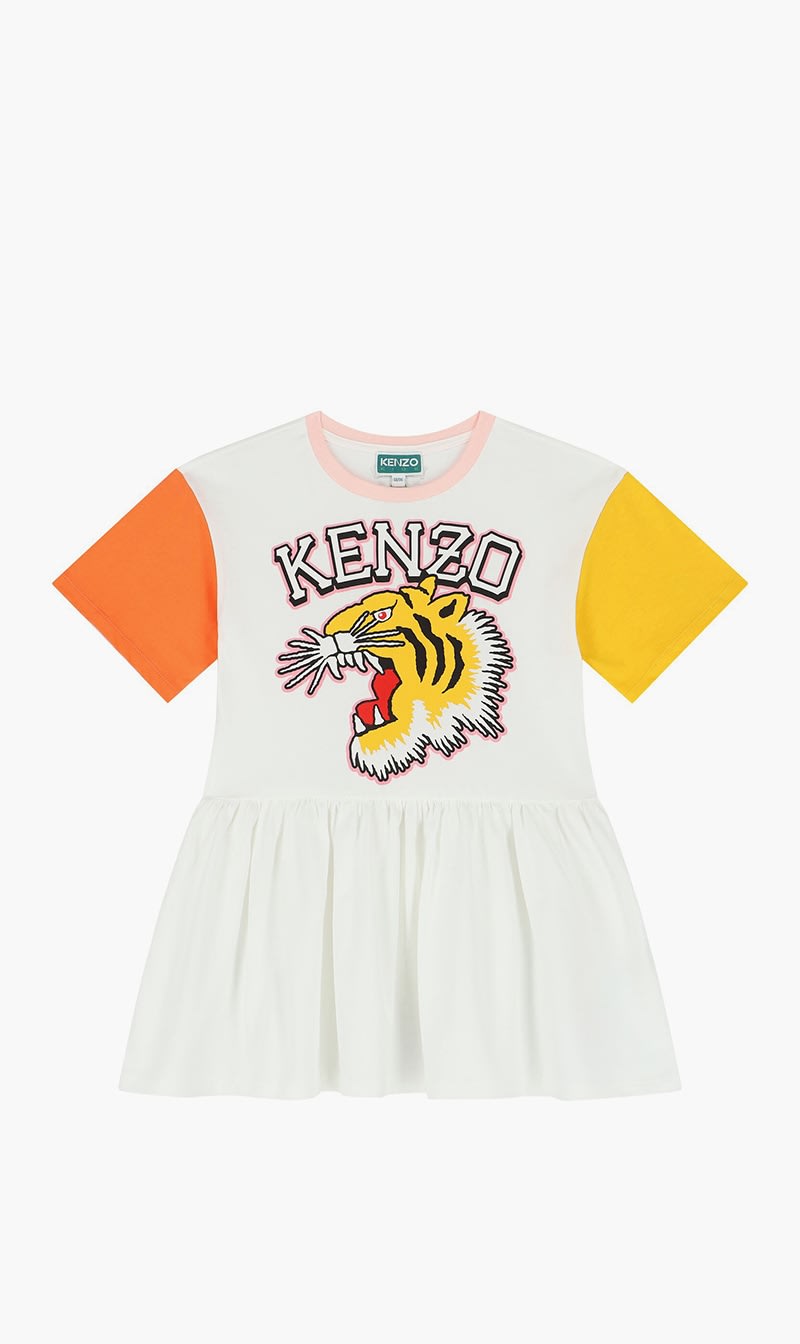 

Kenzo Beige Short Sleeved Dress for Girls | The Deal Outlet