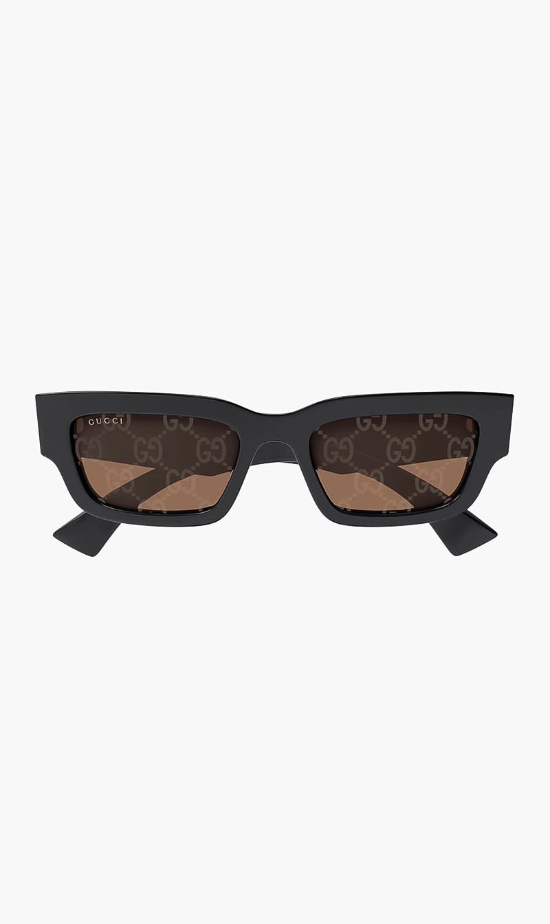 Gucci Brown Rectangle Sunglasses for Men