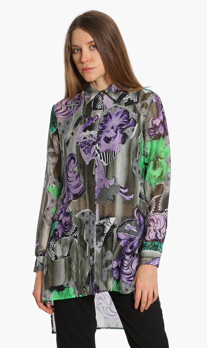 

Versace Floral Collar Shirt