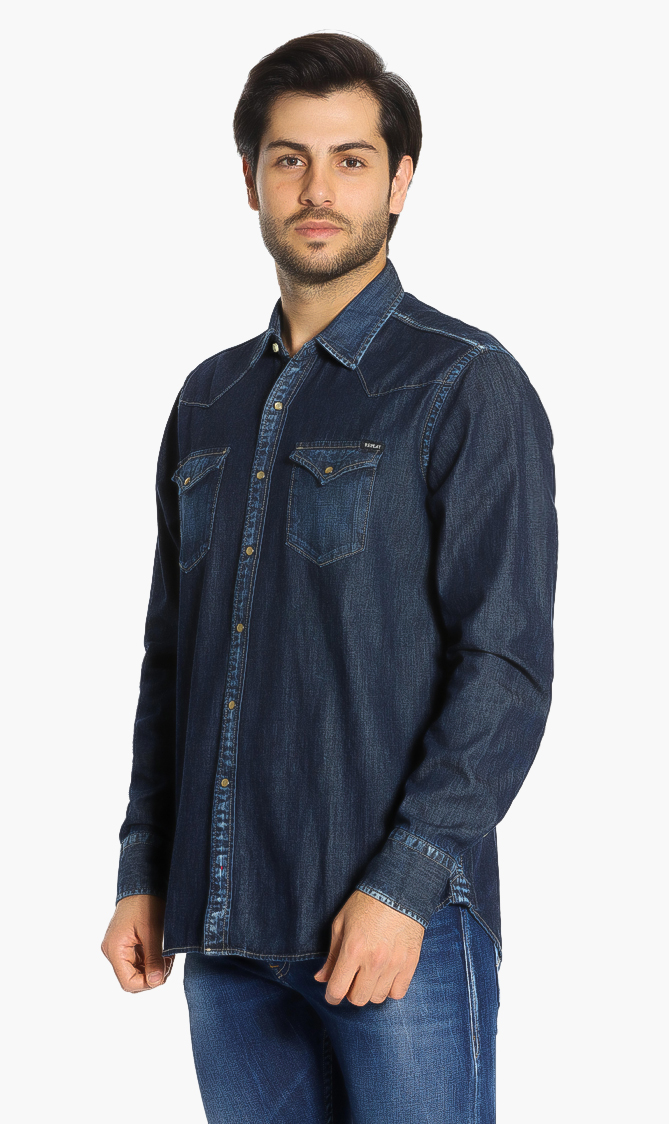 

Replay Faded Denim Shirt
