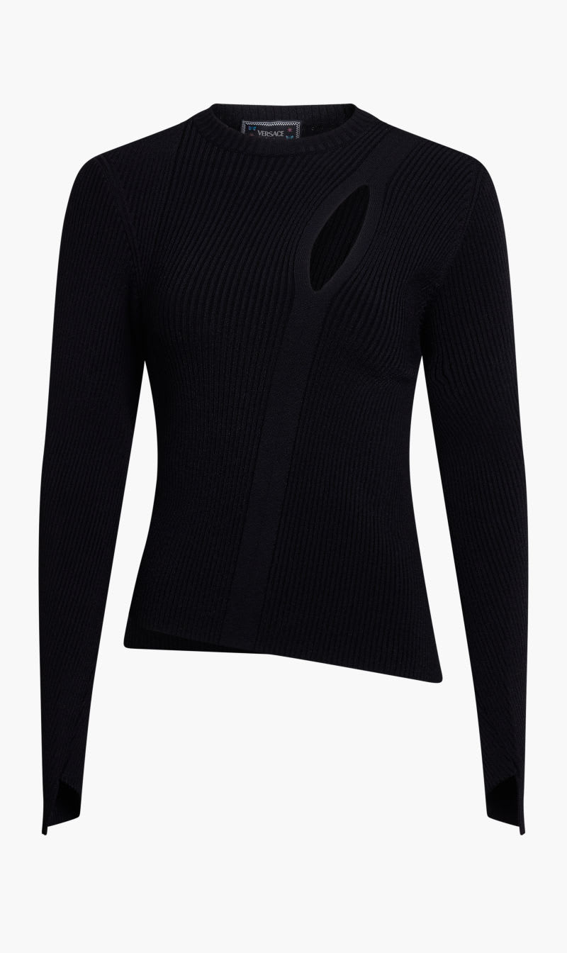 

Versace Black Cut Out Detail Jumper for Women | The Deal Outlet
