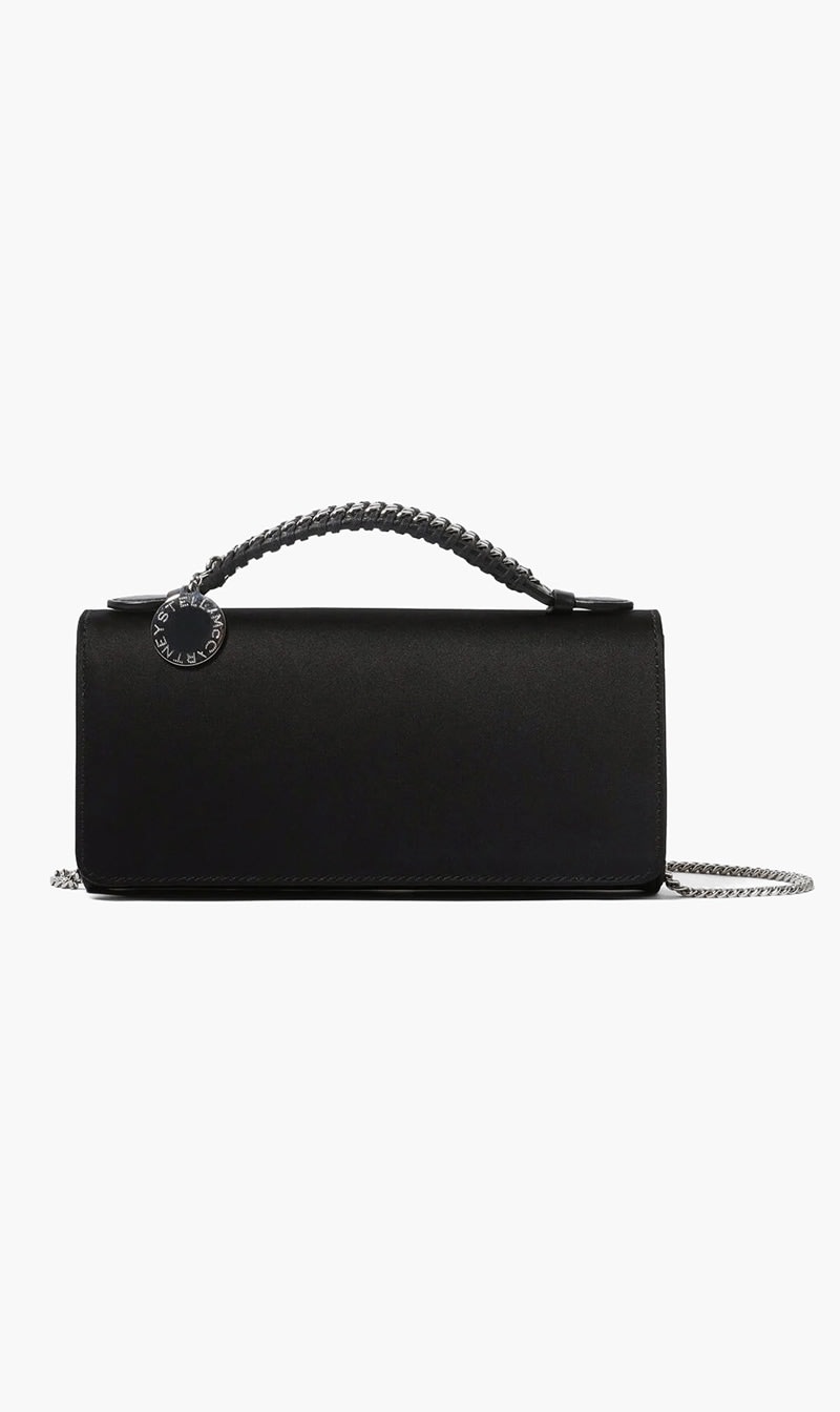 Stella Mc Cartney Black Falabella Crossbody Clutch Bag for Women
