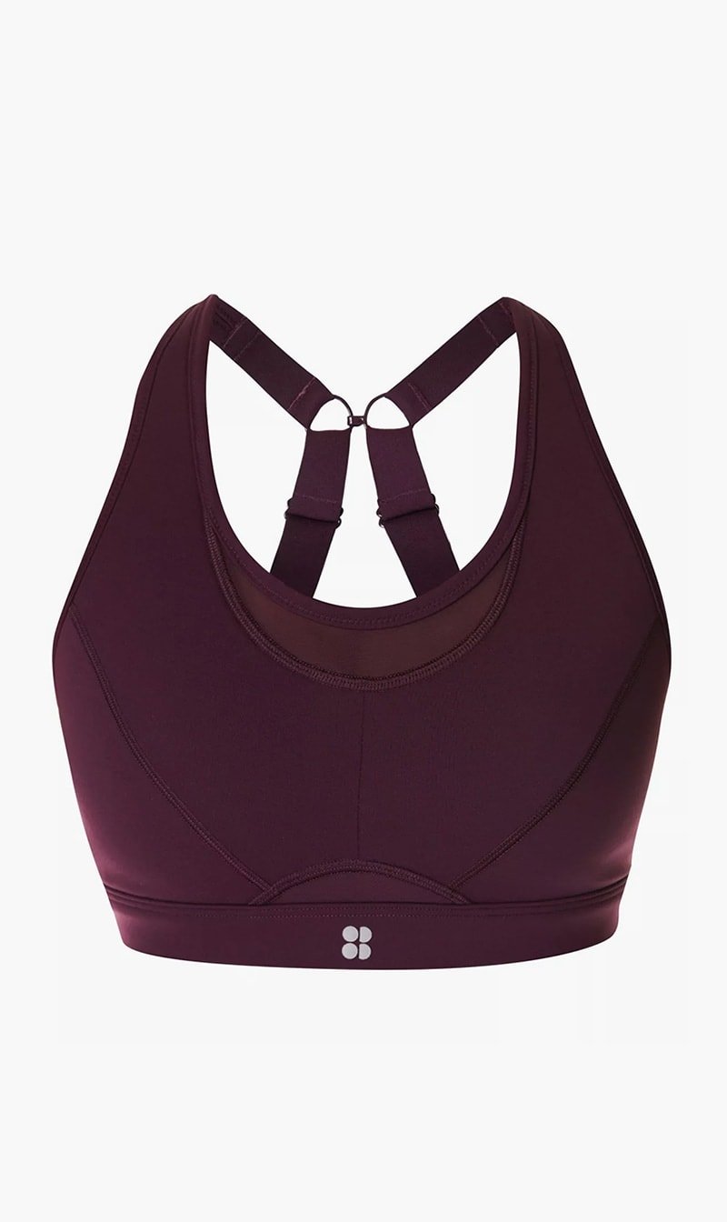 

Sweaty Betty Purple Power Icon Running Bra for Women | The Deal Outlet