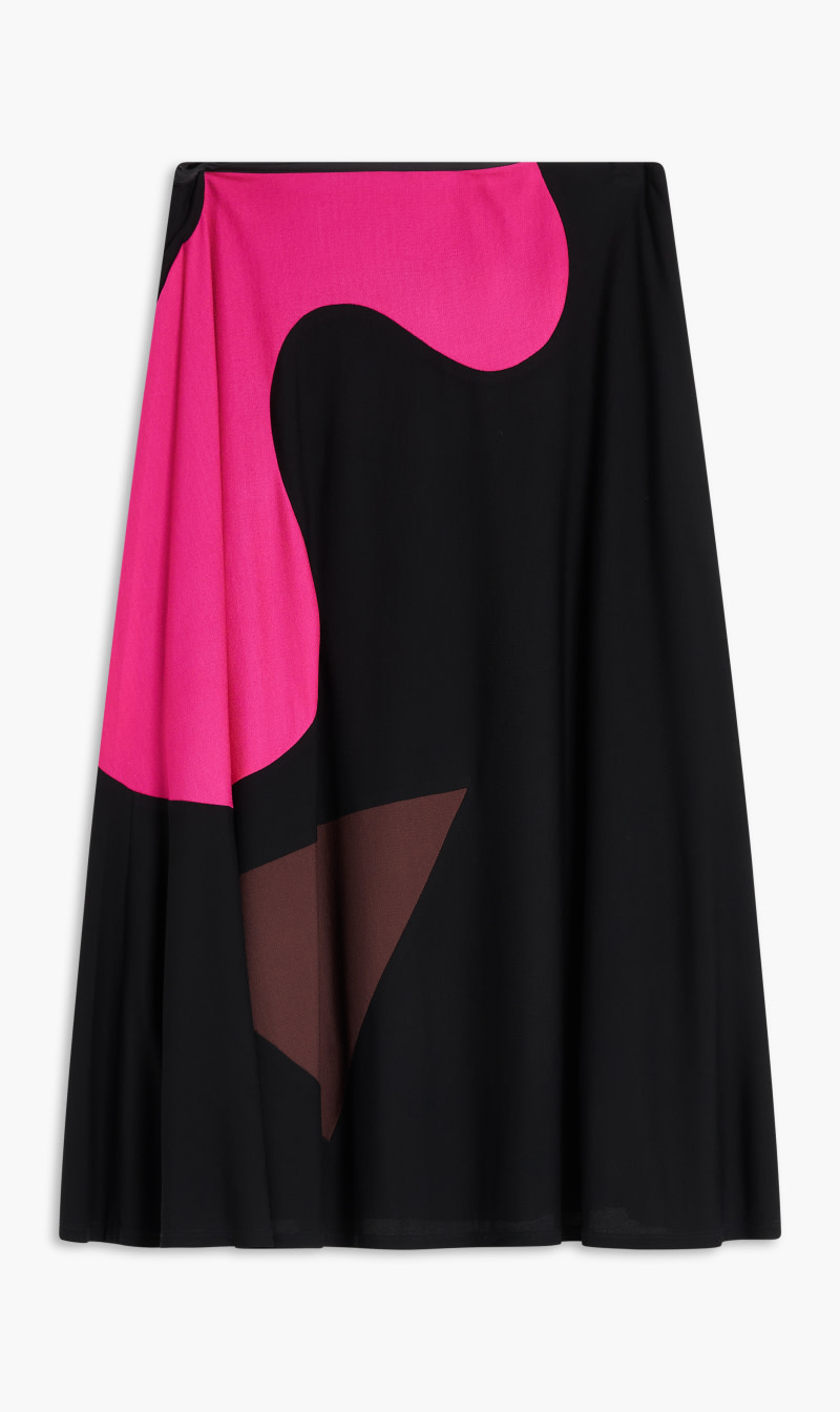 

Tory Burch Black Colorblock Knit Skirt for Women | The Deal Outlet