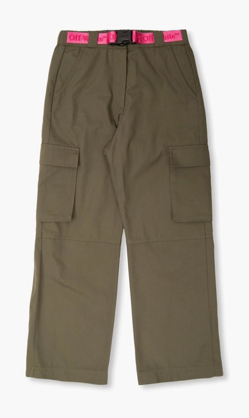

Off-white Pink Bookish Logo Belt Cargo Pant Military Fu for Girls | The Deal Outlet