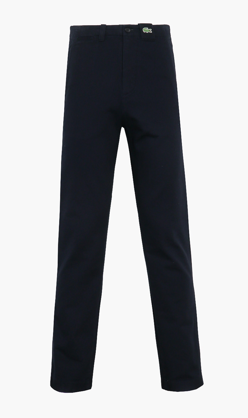 

Lacoste Blue Belted Zip Closure Trousers for Men | The Deal Outlet
