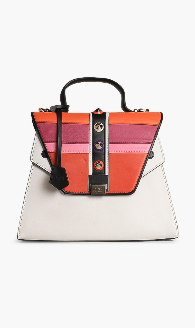

Jadise Colorblock Studded Top Handle Bag