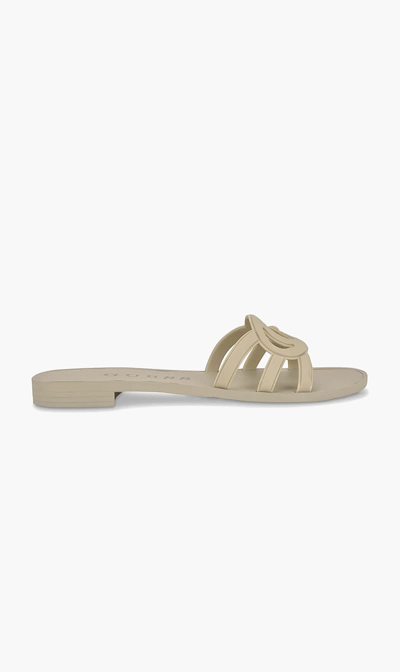 White Guess Black Elyho Sandals for Women