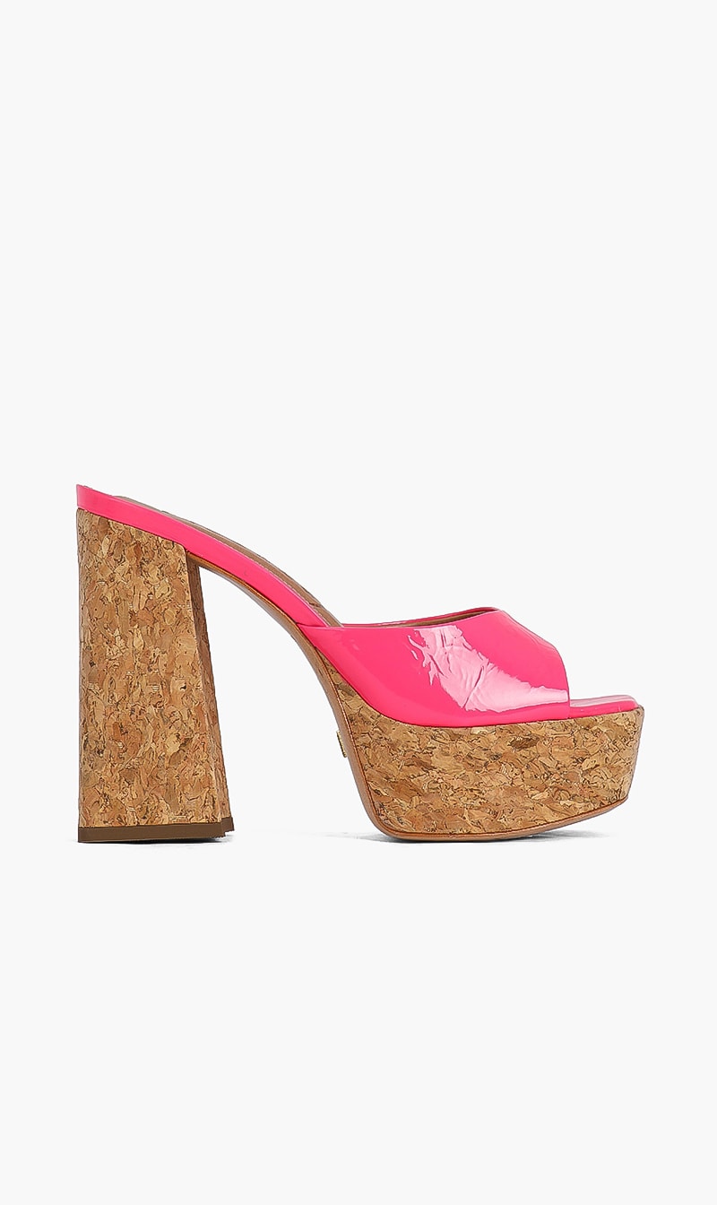 

Vicenza Pink Glossy Wedges for Women | The Deal Outlet