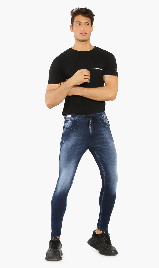 

Milano Hyperflex Elastic Waist Jeans, Blue