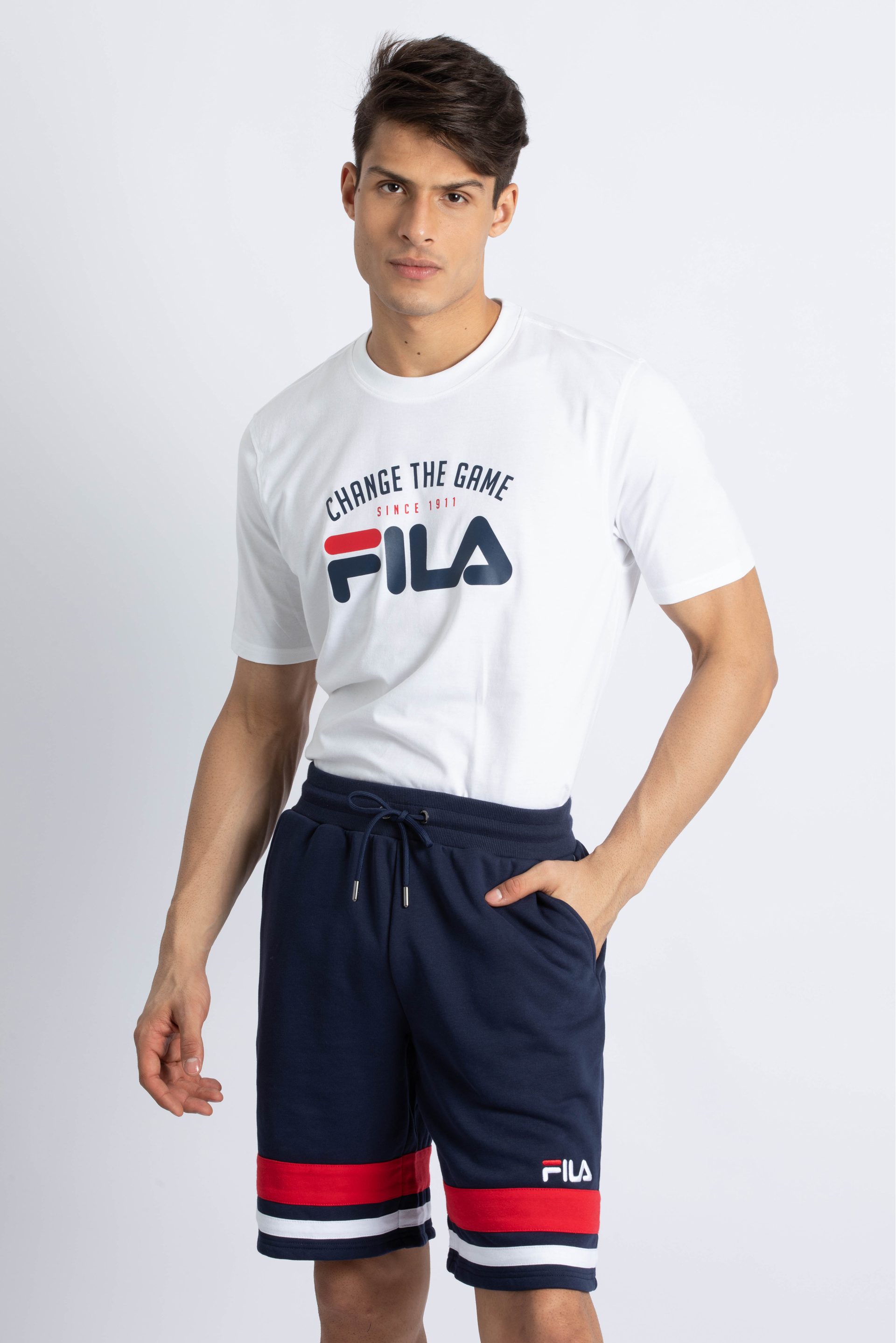 

Fila Leo Lay On Stripe Shorts