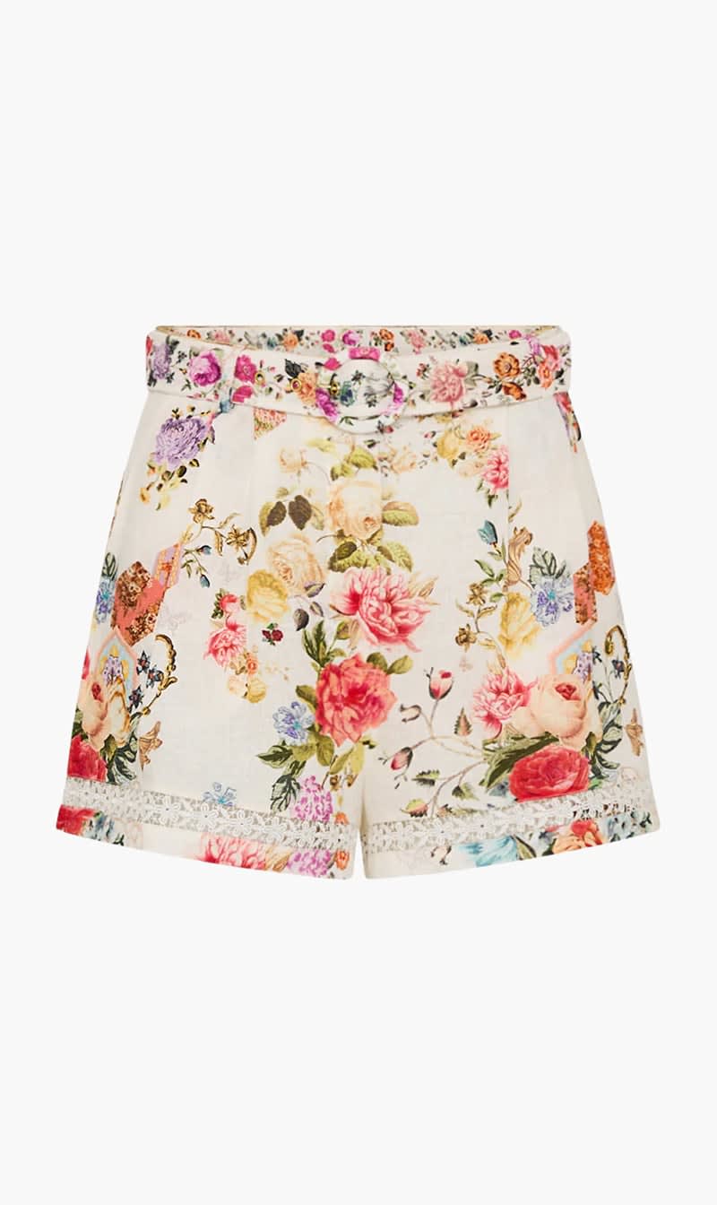 

Camilla Multi-color High Waisted Shorts With Lace Insert for Women | The Deal Outlet