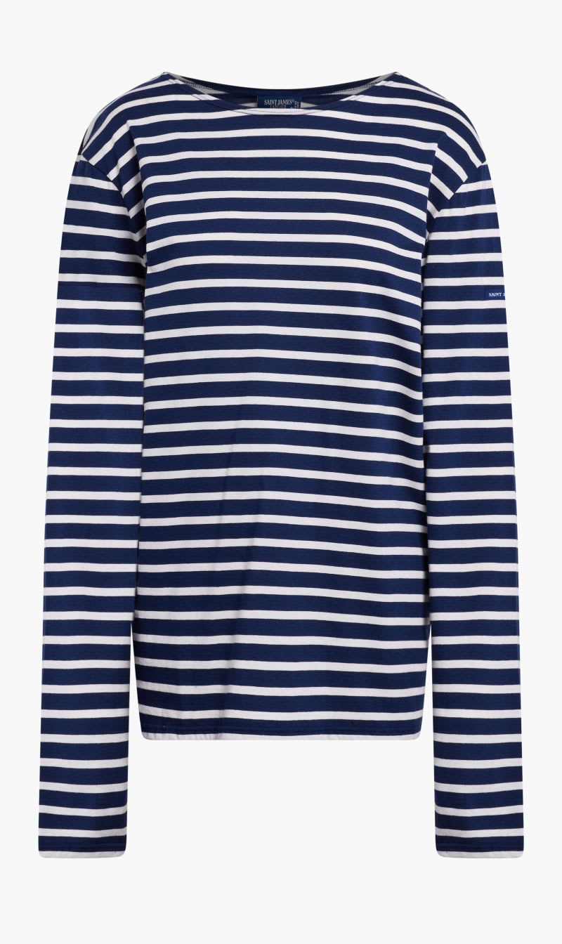 

Saint James Blue Minquiers Moderne Stripes Top for Women | The Deal Outlet