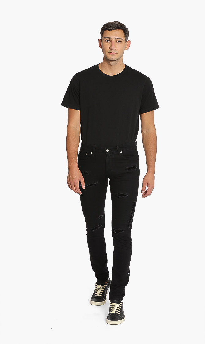 

ALEXANDER MCQUEEN Ripped Stretch Jeans