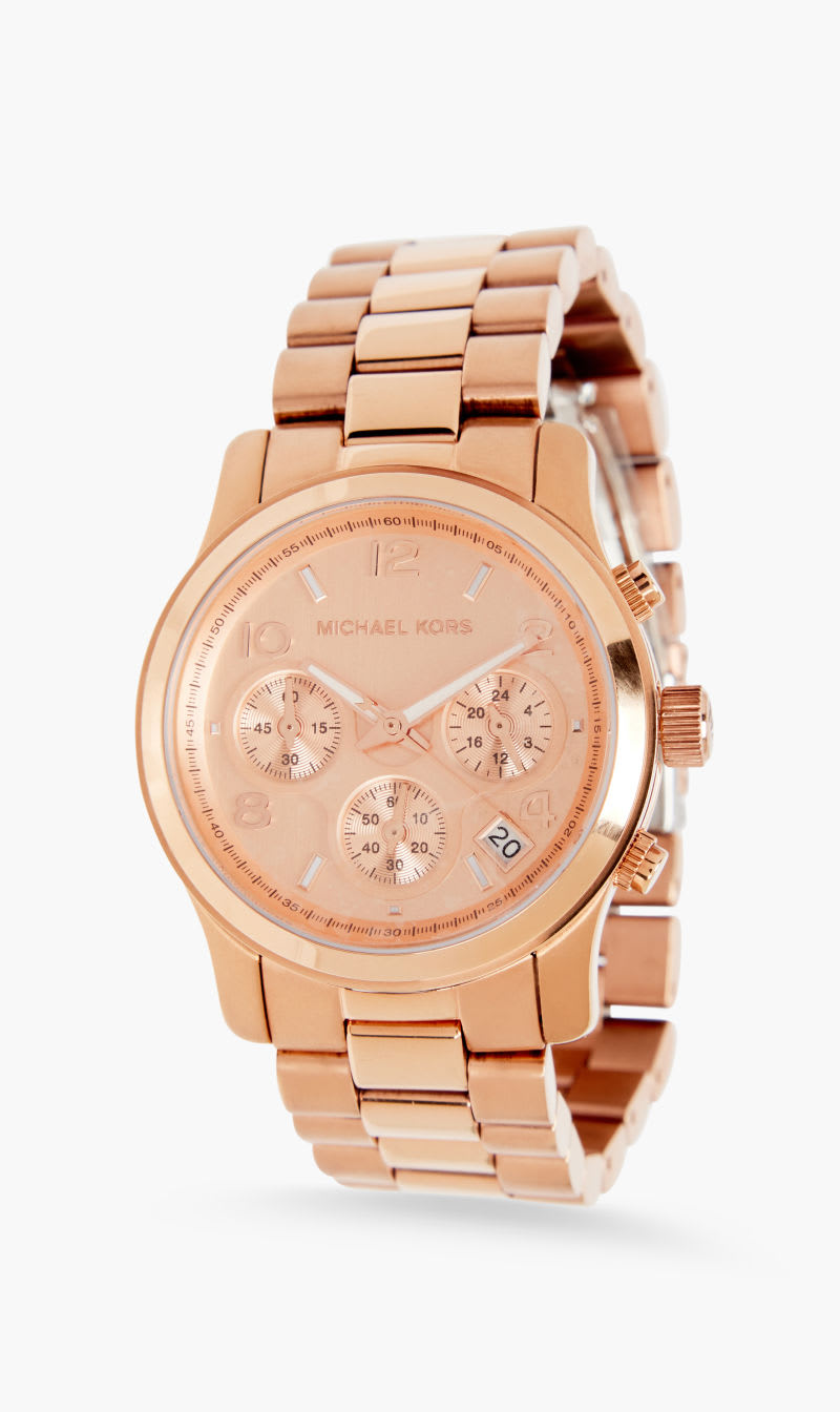 

Michael Kors Gold Runway 38mm Round Ssbr Rosegold for Women | The Deal Outlet