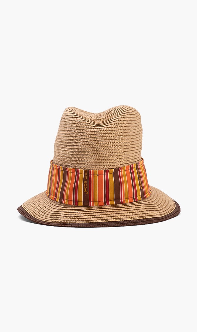 

Woven Fedora Hat, Beige