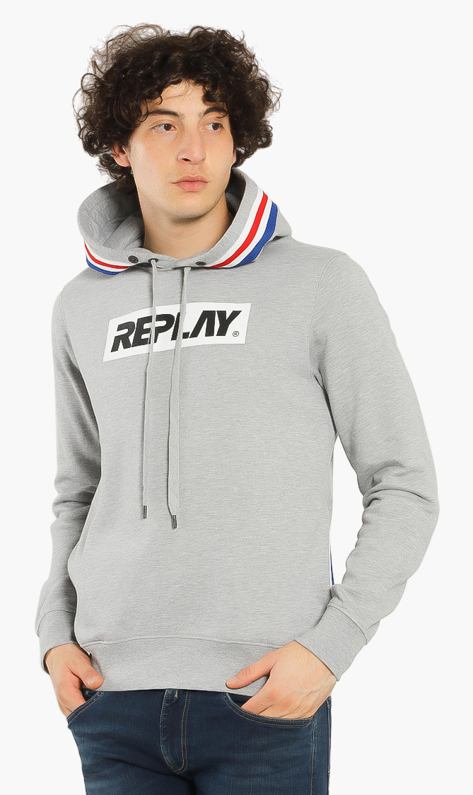 

Replay Contrasting-coloured Striped Hoodie