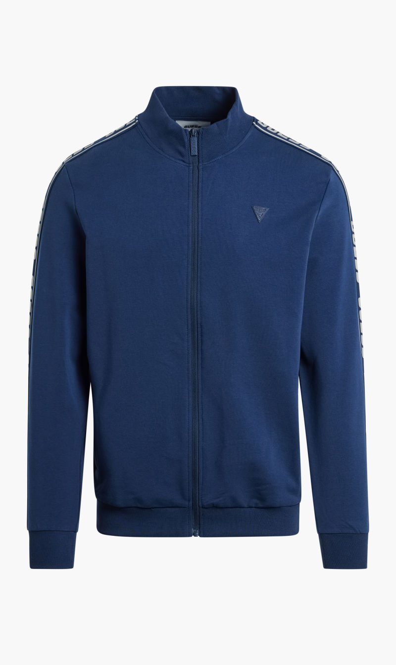 

Guess Blue Full Zip Arlo Fleece Sweater for Men | The Deal Outlet
