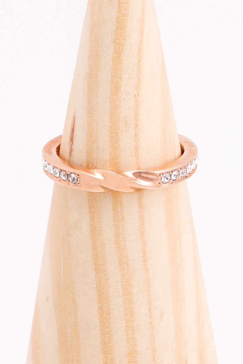 

SWAROVSKI Curly Rose Gold Ring, 52mm