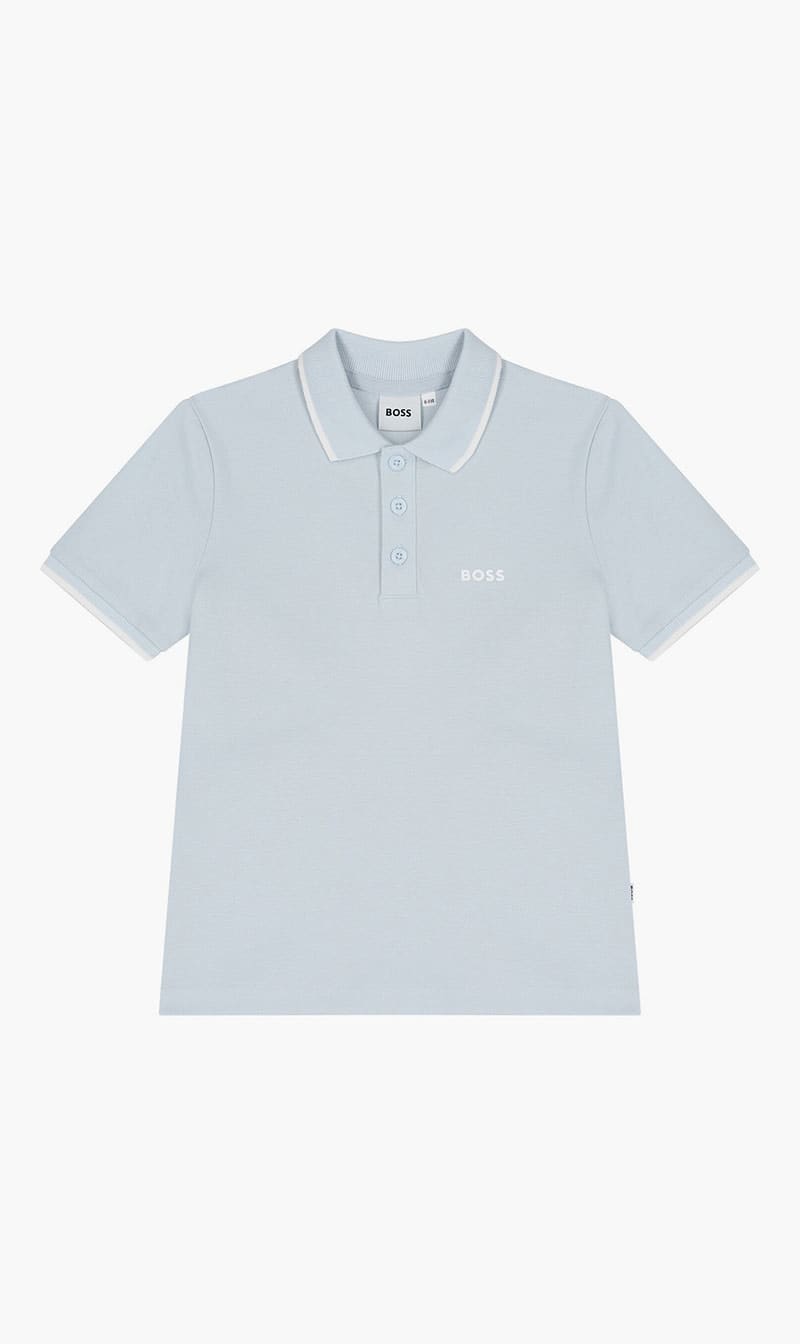 

Boss Blue Short Sleeve Polo for Boys | The Deal Outlet