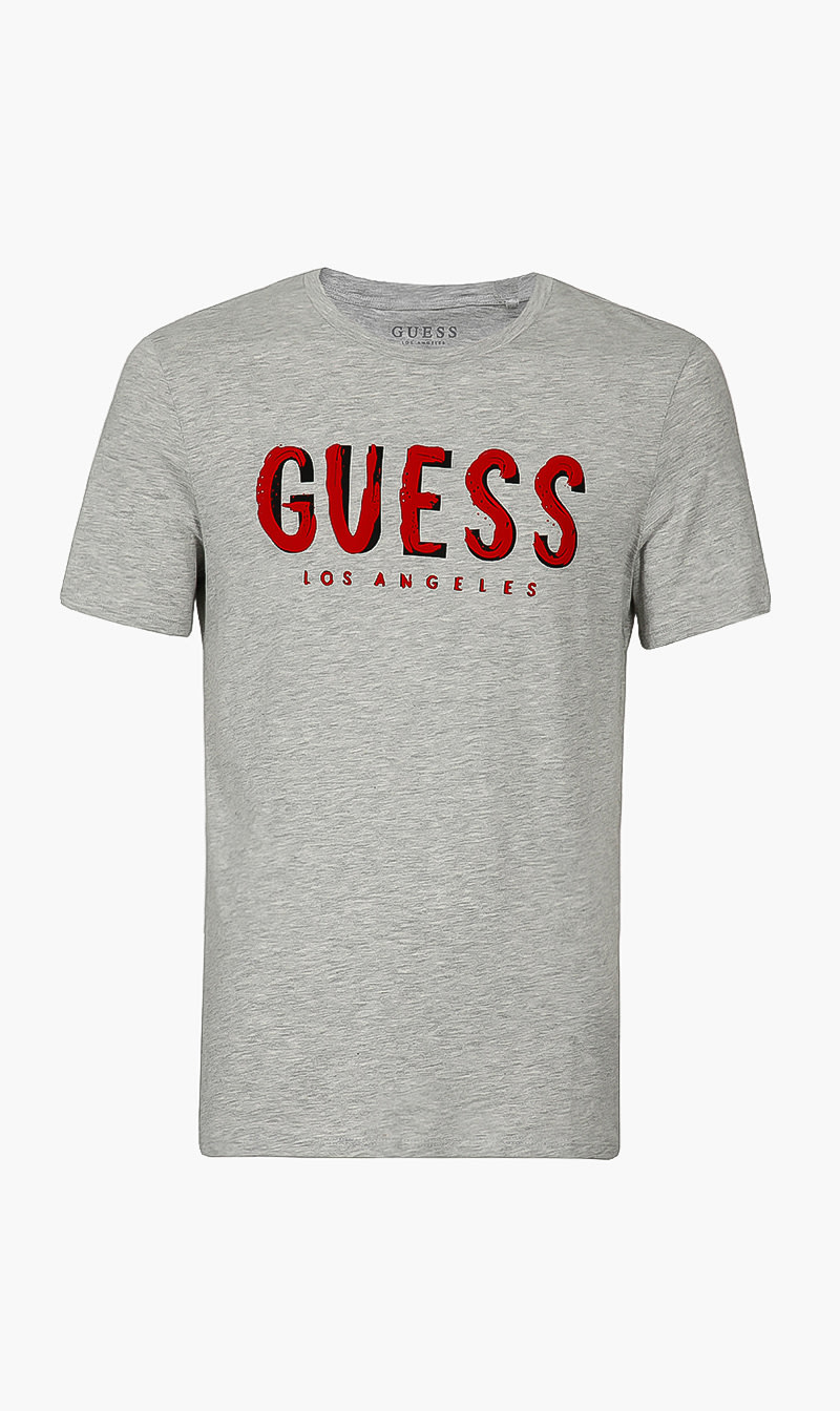 

Guess Grey Logo Short Sleeves Tshirt for Men | The Deal Outlet