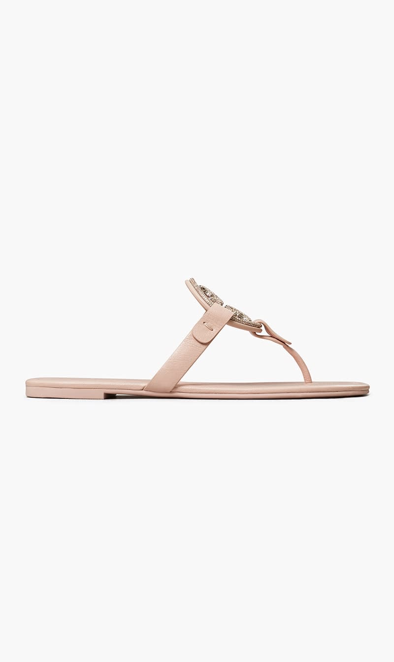 

Tory Burch Pink Miller Pave Flats for Women | The Deal Outlet