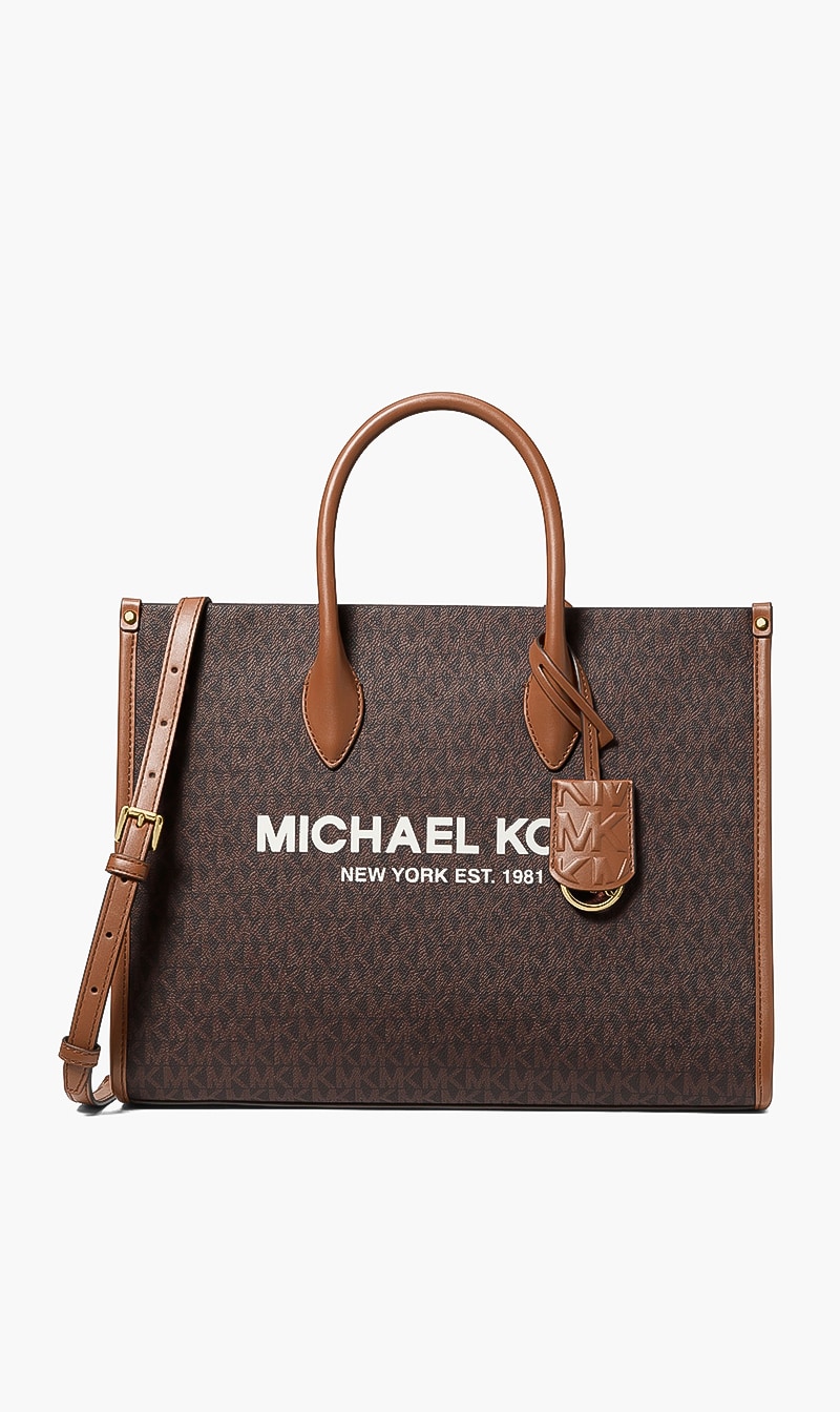 

All Over Printed Tote Bag, Brown
