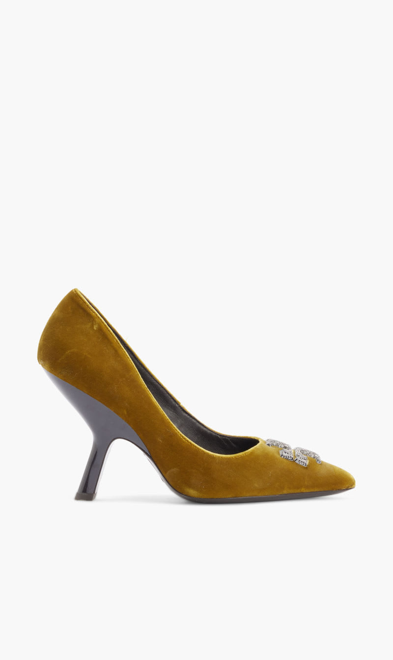 

Tory Burch Brown Eleanor Pave Pump 100mm for Women | The Deal Outlet