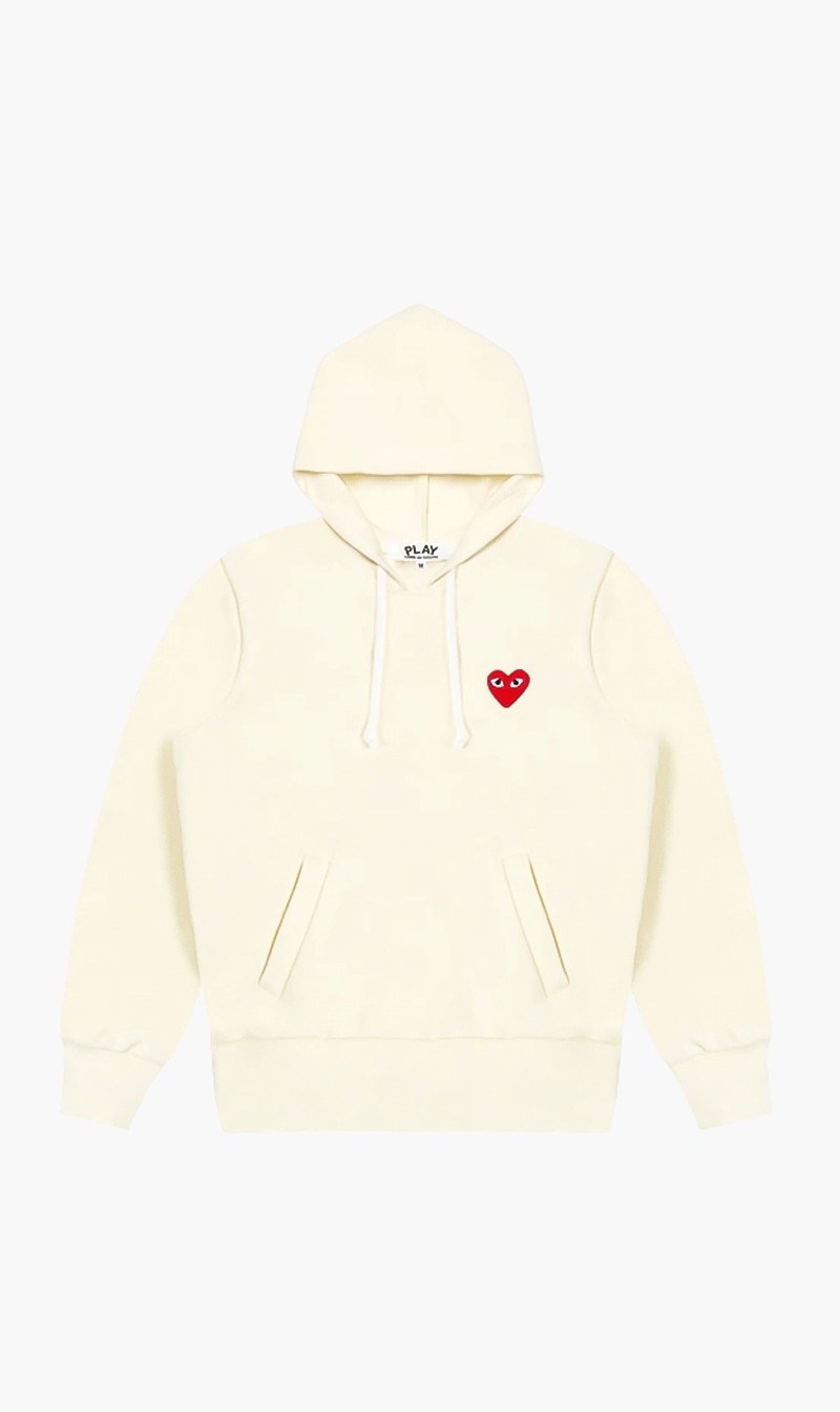 

Mini Heart Patch Hoodie, Beige