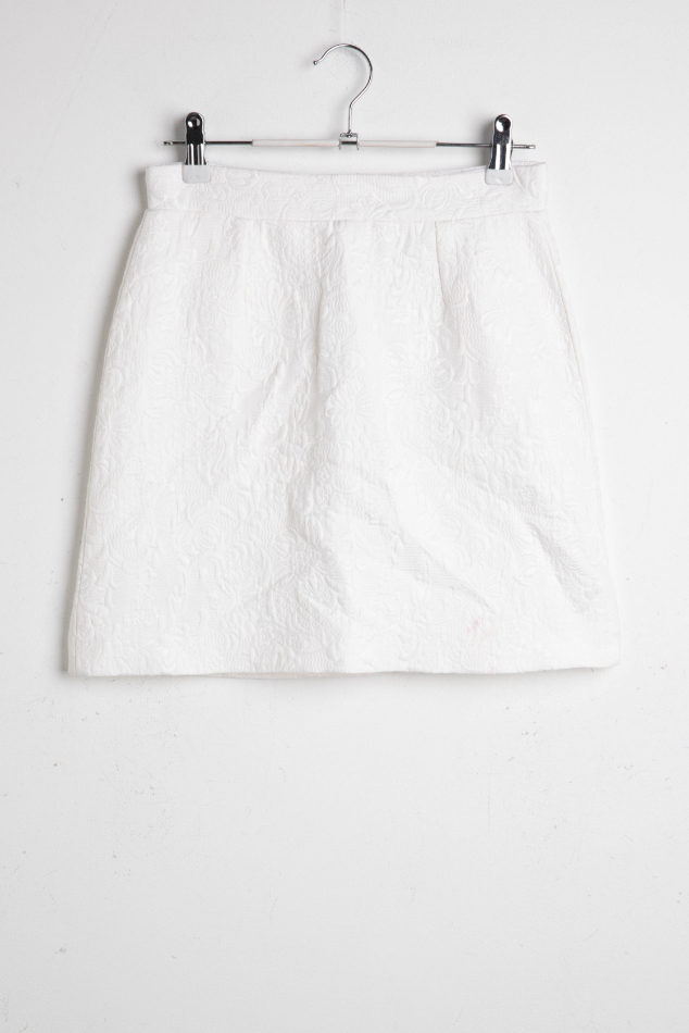 

Quilted Skirt, White