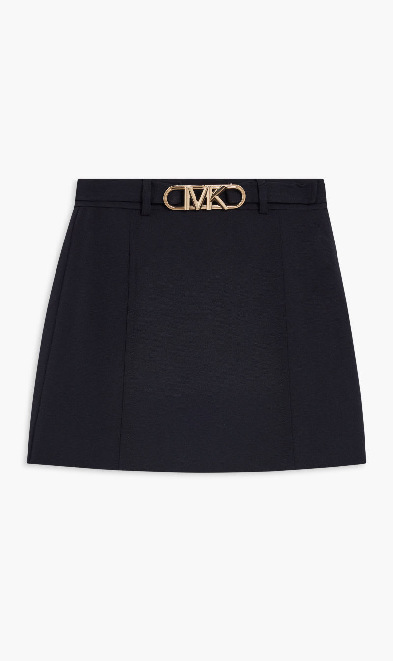

Michael Kors Black Belted Logo Mini Skirt for Women | The Deal Outlet