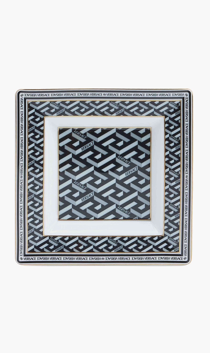 

Versace Multi-color La Greca Trinket Tray Square Black | The Deal Outlet